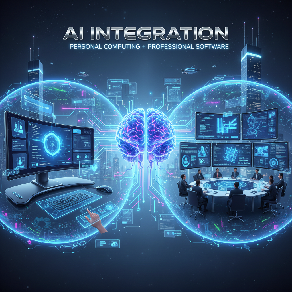 AI Integration into Personal Computing and Professional Software