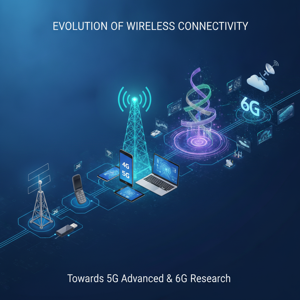 Evolution of Wireless Connectivity Towards 5G Advanced and 6G Research